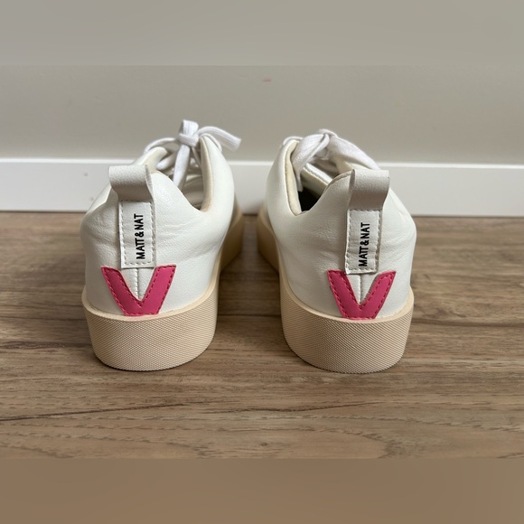 MATT & NAT MARCI WOMEN'S VEGAN platform y2k 90’s SNEAKERS WHITE-PINK chunky - Picture 10 of 11